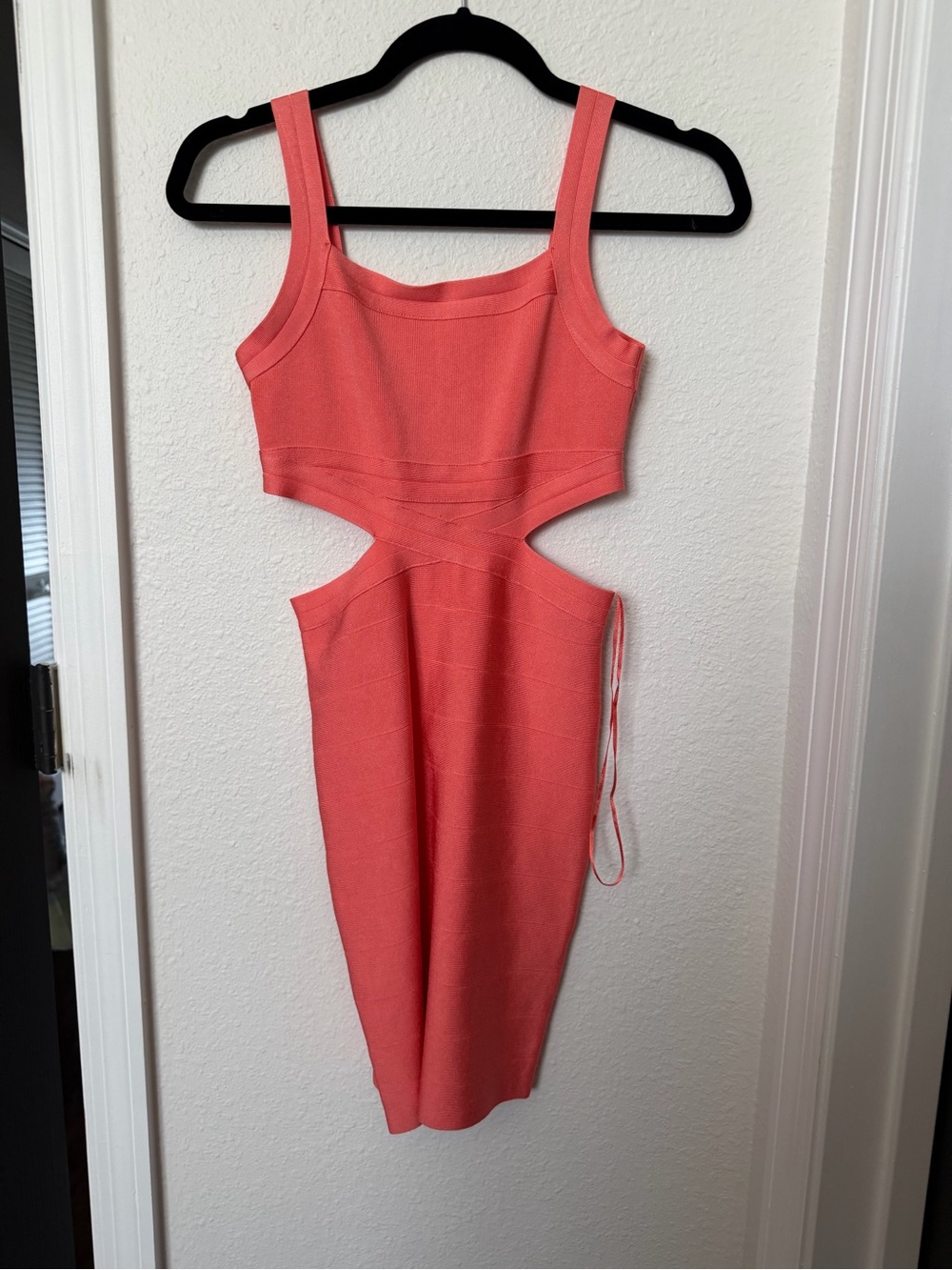 Guess Coral Cutout Mini Dress
